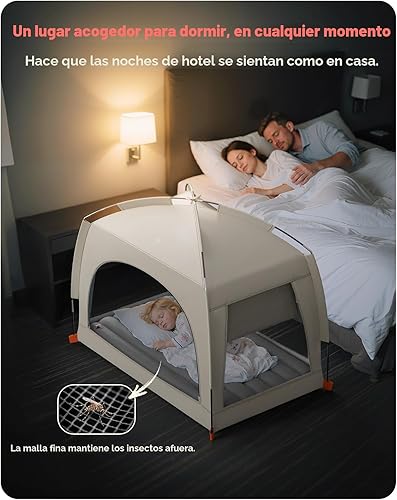 Miniatura 3 de QPAU Inflatable Toddler Travel Bed with Tent – Lightweight Blow Up Kids Air Mattress with Hand Pump – Indoor & Outdoor Portable Sleeping Solution