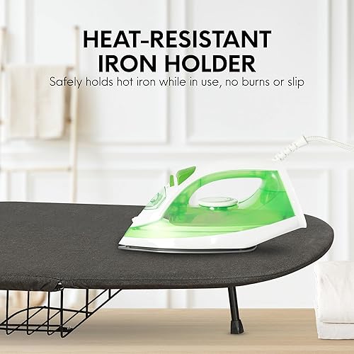 Miniatura 3 de Tabla de planchar con cubierta y almohadilla  Tabla plegable pequeña, tabla de planchar compacta de mesa plegable con relleno, tabla de hierro