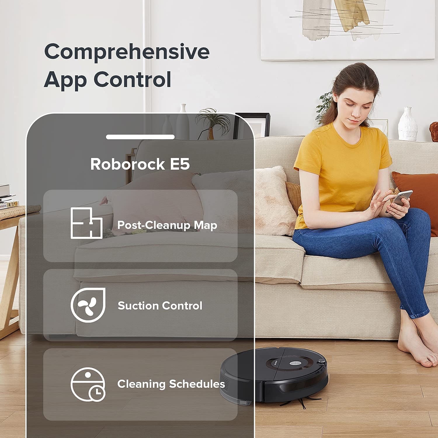 ROBOT ASPIRADOR ROBOROCK E5/ FRIEGASUELOS/ AUTONOMÍA 3.5H/ CONTROL POR WIFI