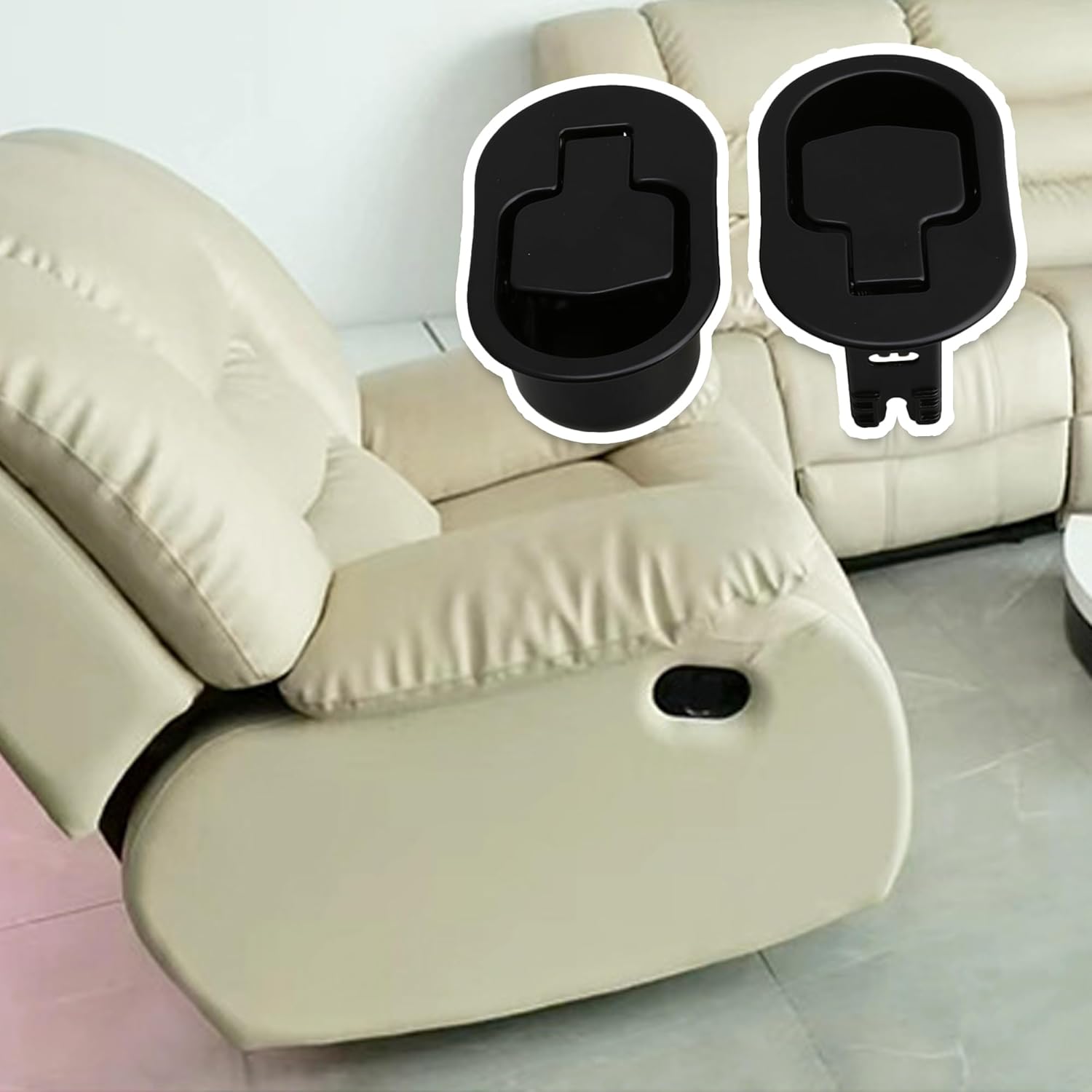 RDEXP Aluminum Alloy Recliners Handle Chair Sofa Release Lever Handle Pack of 2