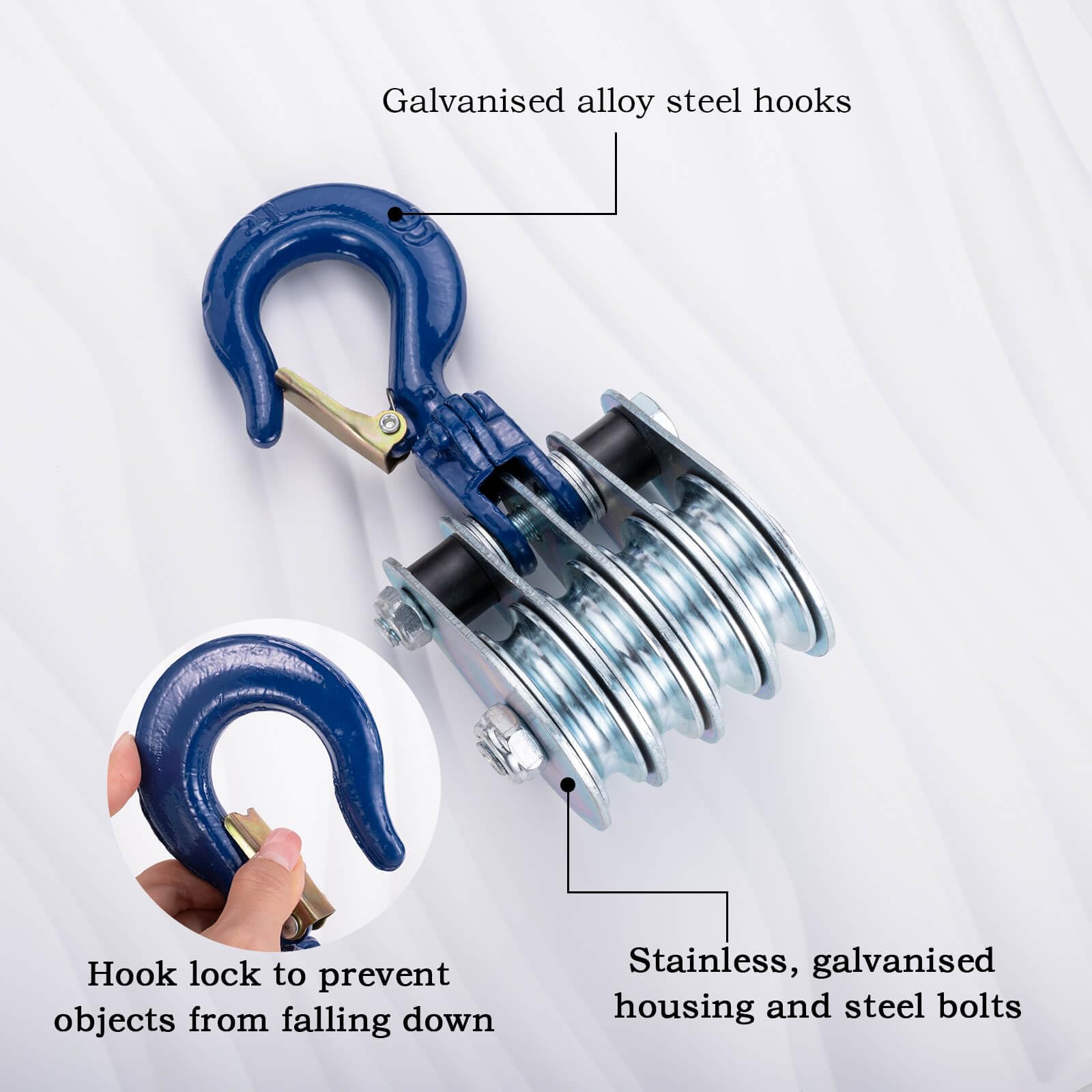 Heavy Duty 1 Ton Pulley Block - Lifting Block Hoist -3