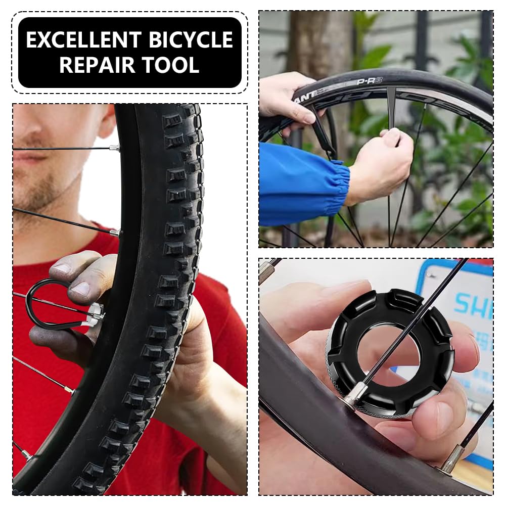Kit D'outils De Réparation Vélo Flintronic – Démonte-pneus + Clé à Rayons 8 Encoches, Tout En Métal !