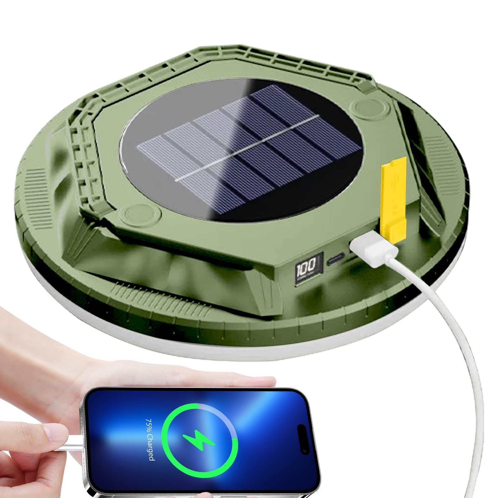 Lanterna per Campeggio di Sopravvivenza a Energia Solare da 1600 Lumen | Da Campeggio Impermeabili Per Esterno Giardino Cortile Patio Balcone Escursionismo Trekking
