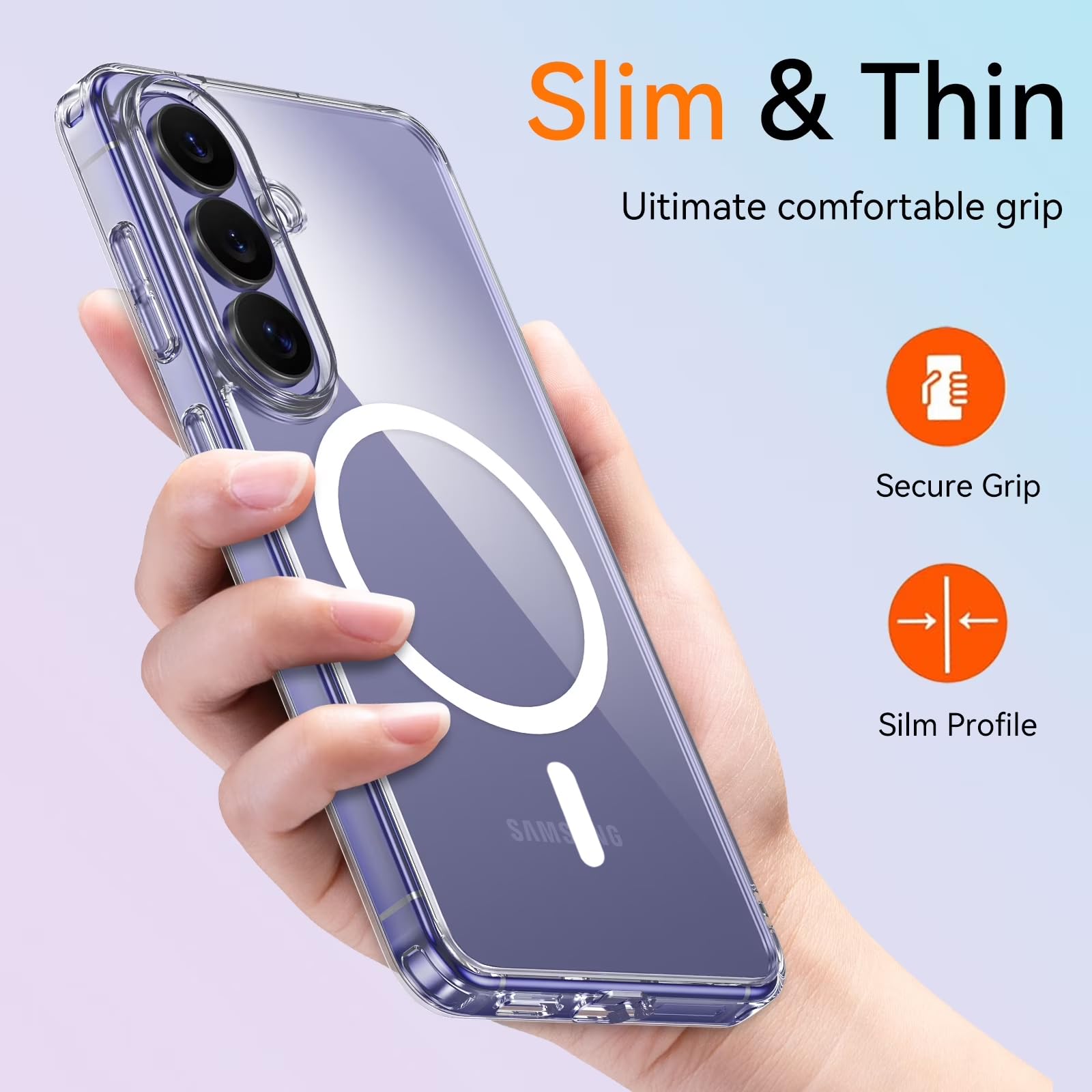 DIZORO Crystal Clear Magnetic Compatible with Samsung S26 Case with Anti-Yellow Anti-Scratch | Shockproof Transparent Cover — Amazon image 4