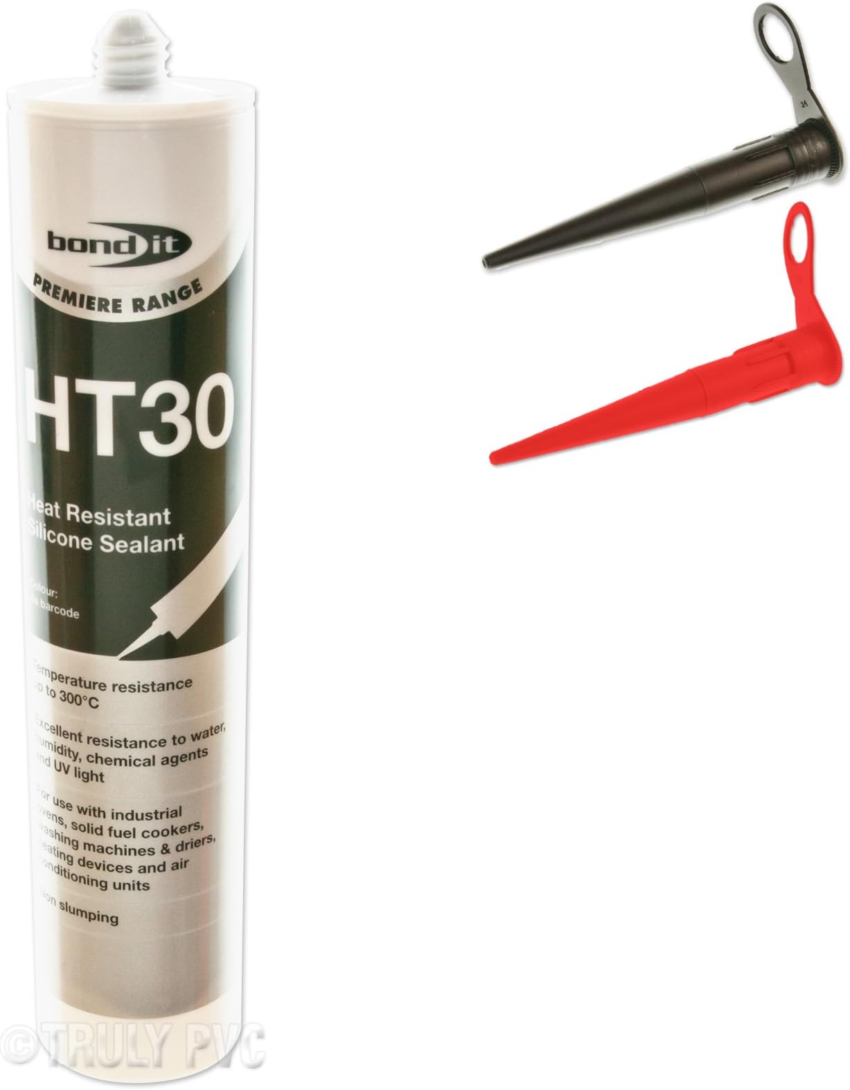 1 x Black BondIt HT30 High Temperature Silicone - Heat Resistant use in ovens, Engines, Glass Ceramic etc.