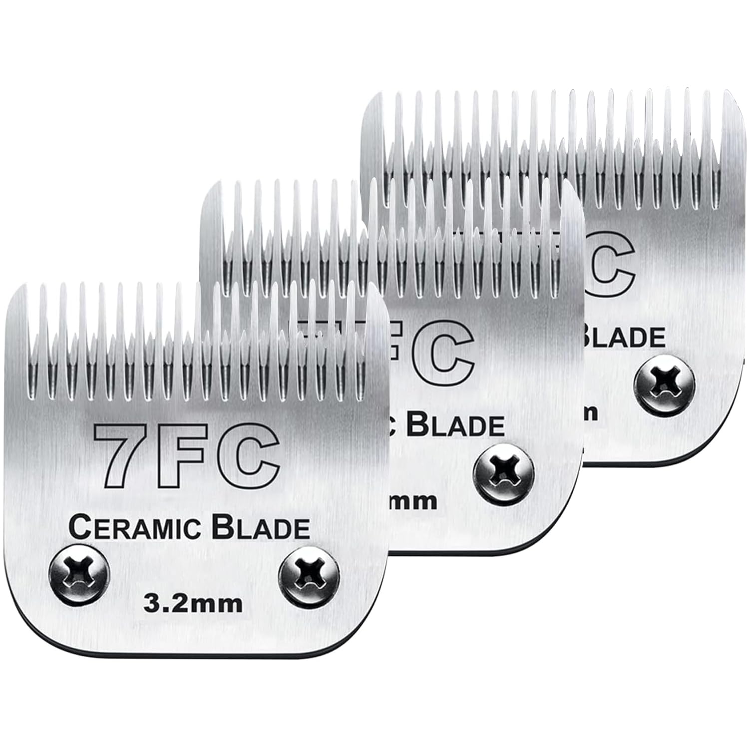 3PCS 7FC Blades Dog Grooming Replacement Blades Compatible with Andis/Wahl/Oster Dog Clippers