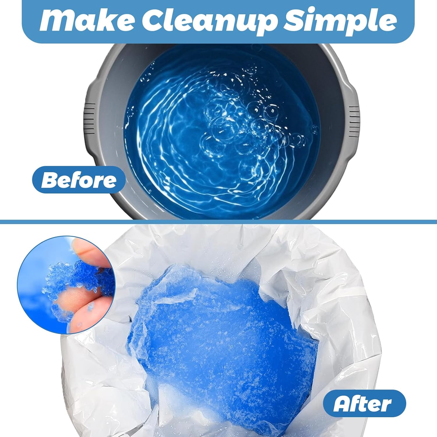 200 Count Absorbent Commode Pads for Bedside Commode, Disposable Bedside Commode Pads with Absorbent Gel for Toilet Liners, Potty Chair Bucket - Image 5