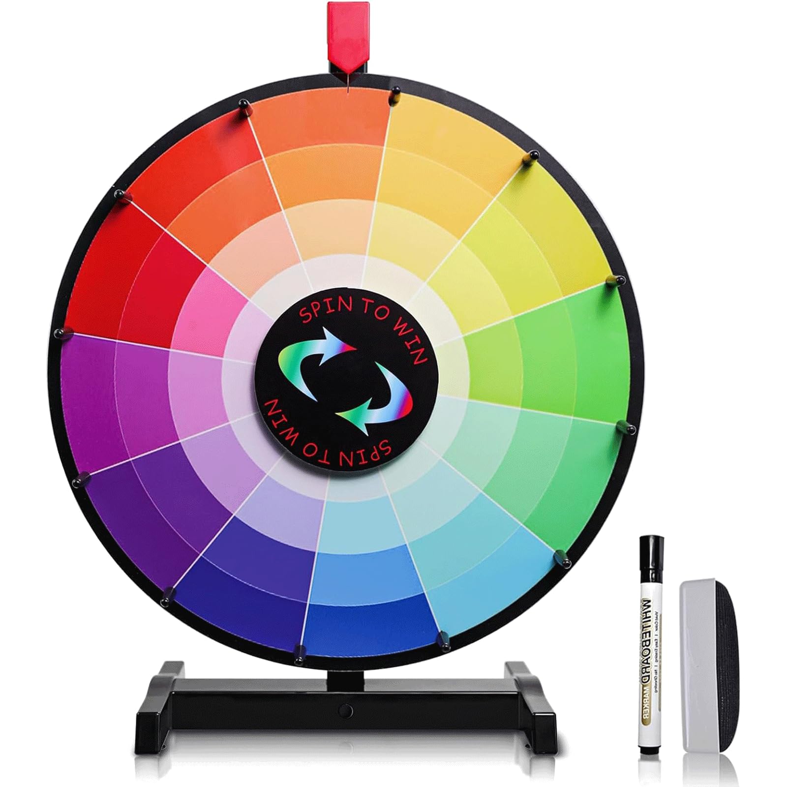 MObyat Preisrad 12 Slots Tabletop Spinning Prize Wheel Casino Prize Wheels to Dry Eraselottery Turntable for Pub Trade Show Carnival Party Schicksalsrad