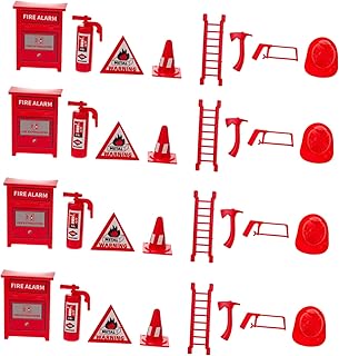 OSALADI 4 Conjuntos De Mini Ferramenta De Incêndio Brinquedos De Piscina Fantasias Para Crianças Acessórios De Casa De Bonecas Brinquedo Extintor De Incêndio Escada Para Cima Extintor