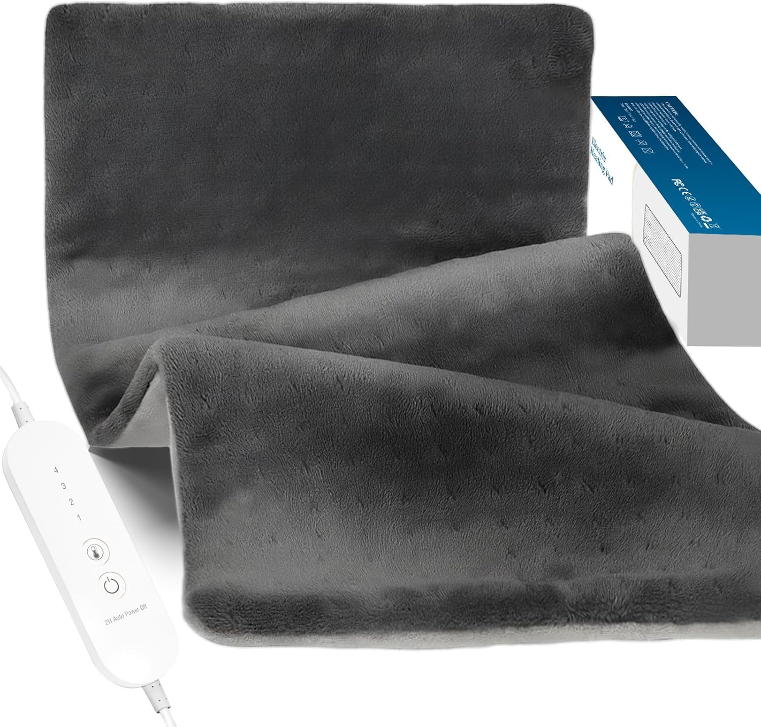 Grande cuscino riscaldante con spegnimento automatico, 12 x 24 pollici, per un rapido sollievo dal dolore sulla schiena, riscaldamento con tecnologia di riscaldamento veloce, regolazione del calore