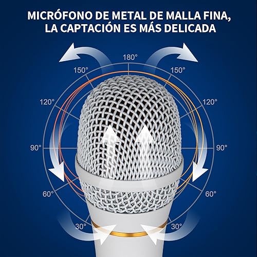 Miniatura 4 de Bolanle Micrófono vocal dinámico con cartucho montado en golpes, rejilla de malla de acero y filtro pop integral, ideal para altavoces, máquina de