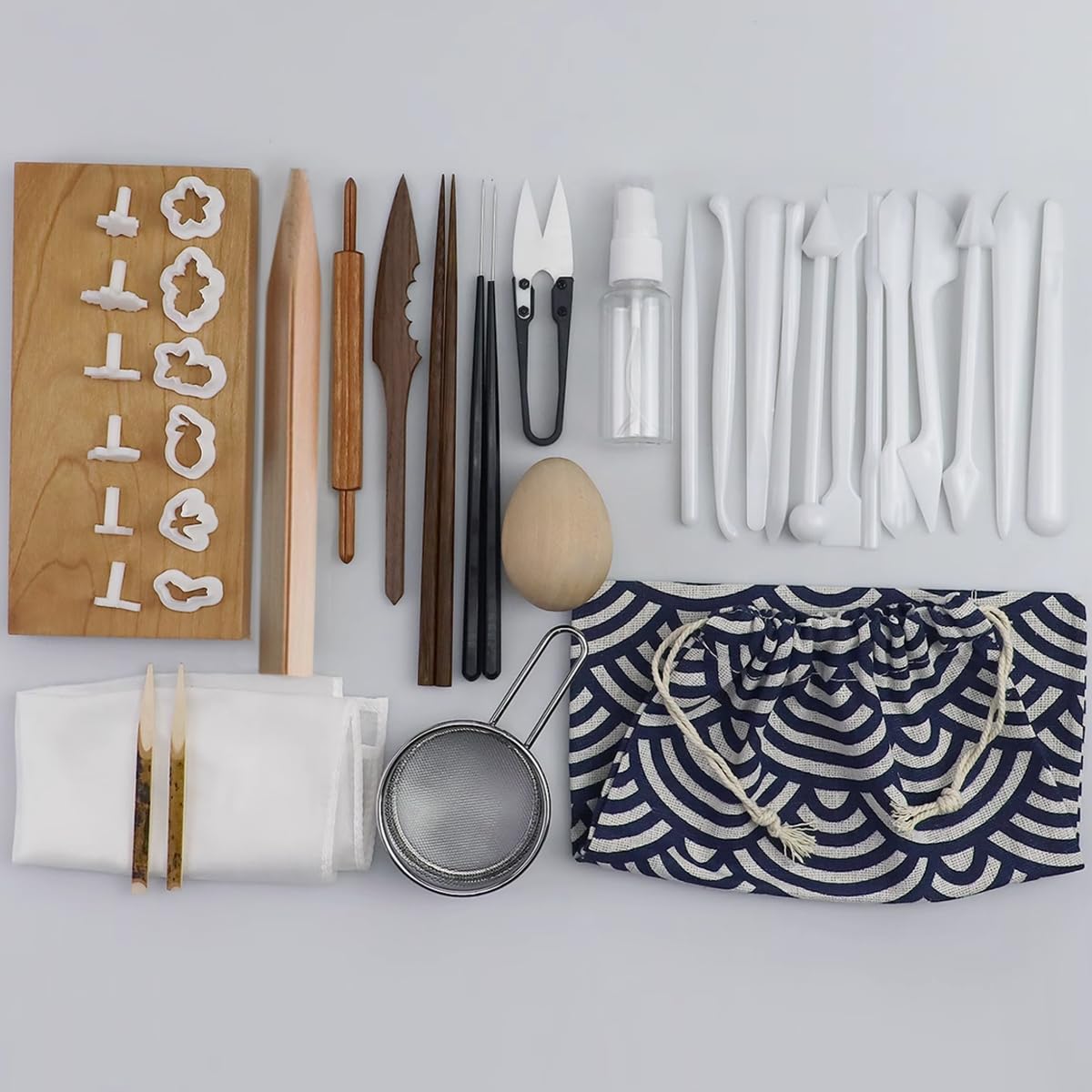 Amazon.com: Wagashi Tool Set Made of Wood,Stainless Steel,Japanese