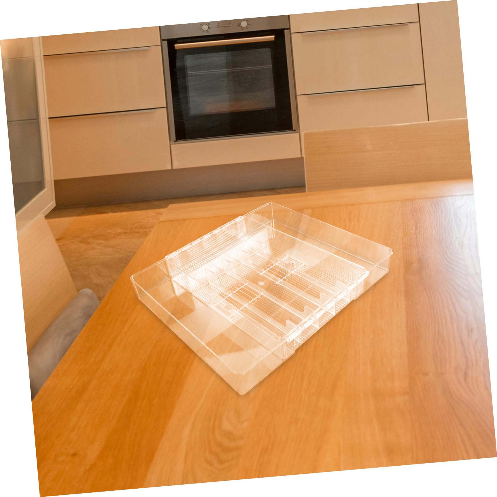 Acryl Utensilien Organizer mit Ausziehbarem Besteckkasten und Mehreren Fächern für Küchen und Schubladenaufbewahrung Robust und Vielseitig Einsetzbar