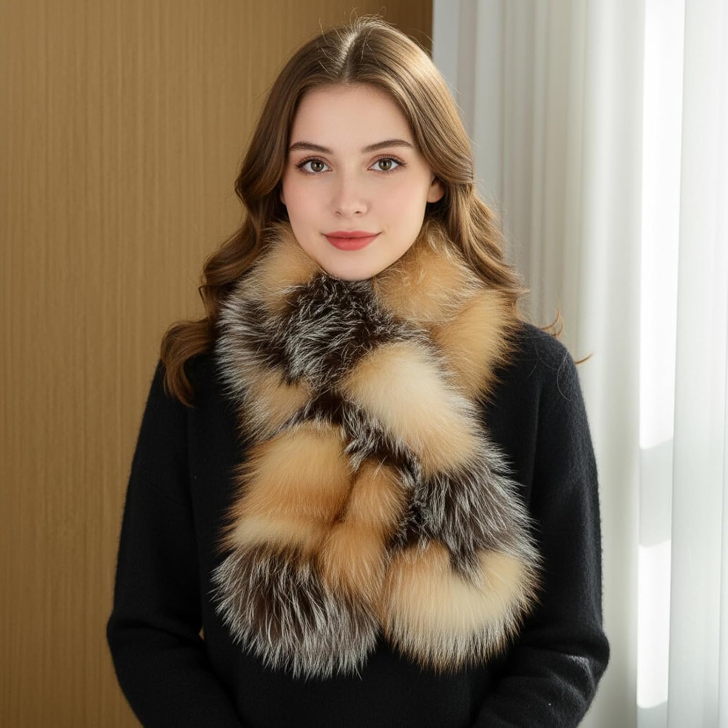 Design Plush Scarf Neck Warmer Soft Comfortable Fashion Neckerchief Winter Accessory For Women Lady