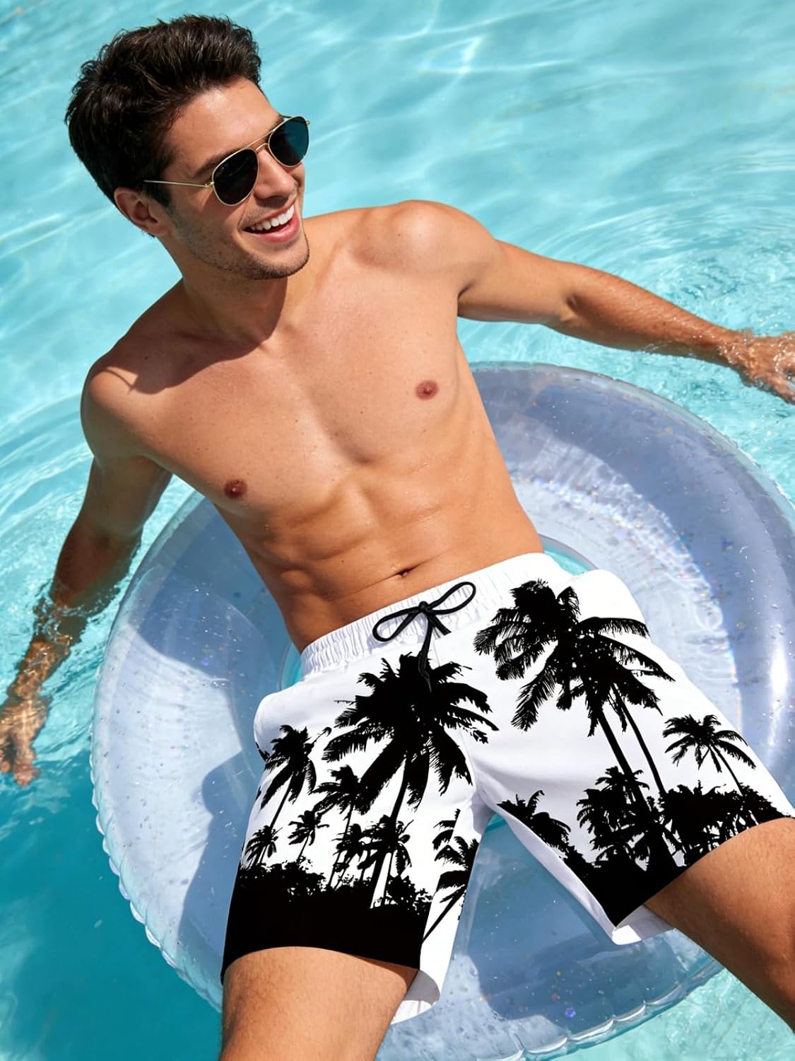 SIZE SMALL Belovecol Mens Swim Trunks Summer Quick Dry Board Shorts Beach Bathing Suit with Mesh Lining