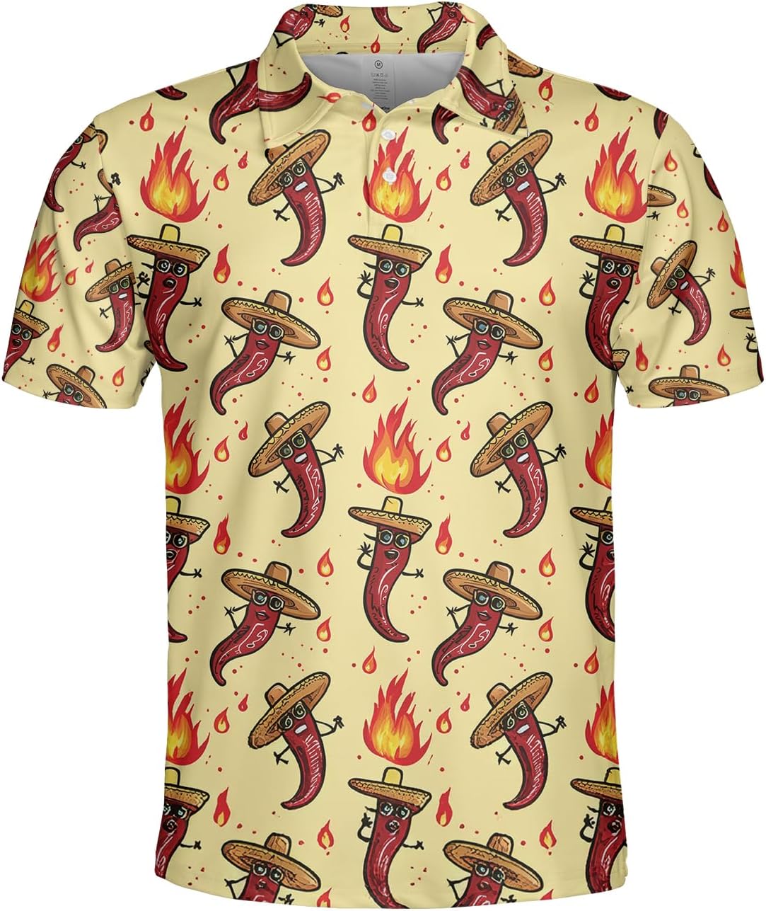 Cinco De Mayo Polo Shirts for Men- Golf Moisture Wicking Dry Fit Short Sleeve Polo Shirts S21