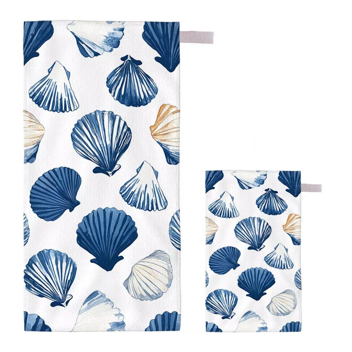 Telo Mare XXL 220x100cm/35x70cm, 2 Set Telo Mare Microfibra Moderno Asciugamano Palestra Uomo, Antisabbia, Leggero, Asciugatura Rapida, Teli da Spiaggia Grandi Accessori per Camping Natation Yoga F-70