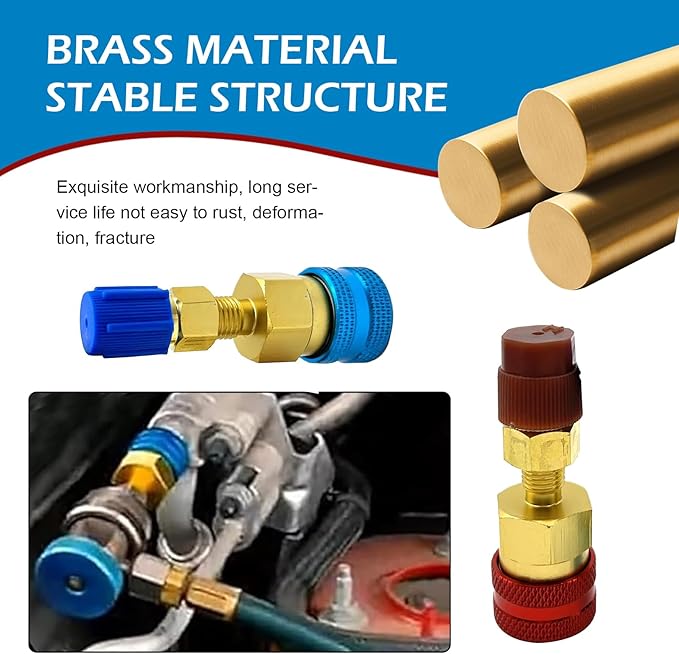 Kit de Acopladores Rápido R1234YF, Adaptador R1234YF a R134A miniatura 4