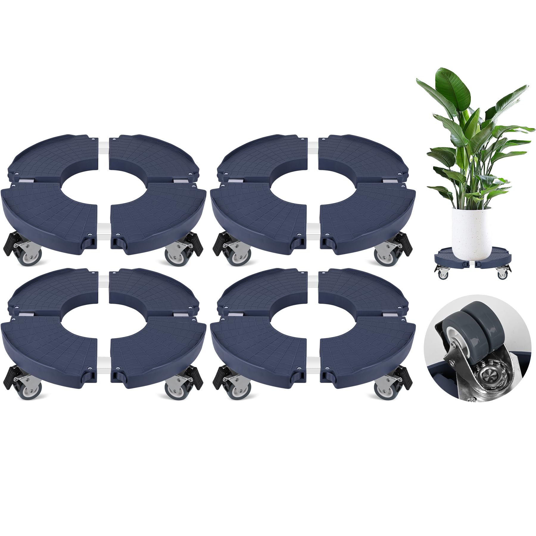 Rolling Plant Caddy Stands - 2 Pack, Heavy Duty -10