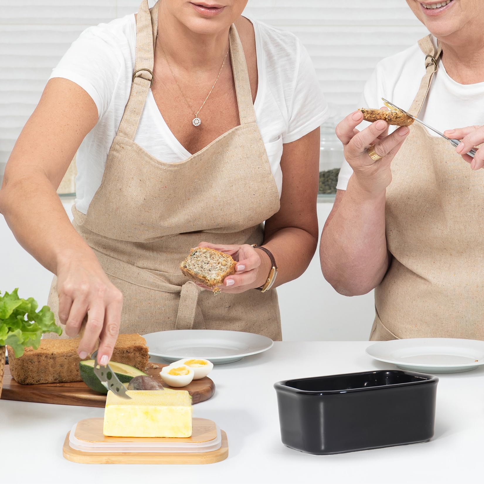 Coral Beurrier En Céramique Noir Pour 250 G De Beurre (14 X