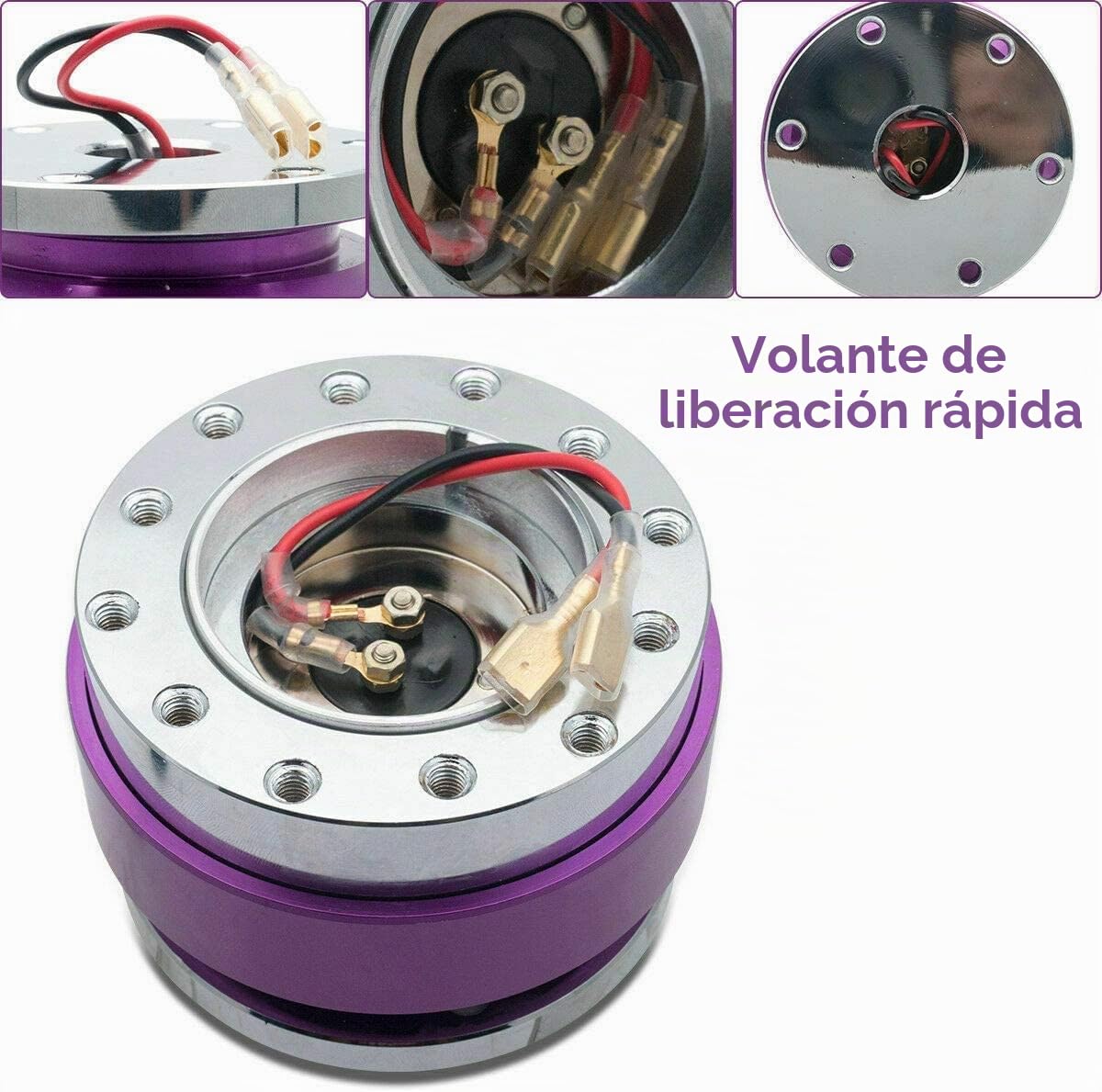 Riloer H841302 - Juego de volante de coche (11 orificios), color morado