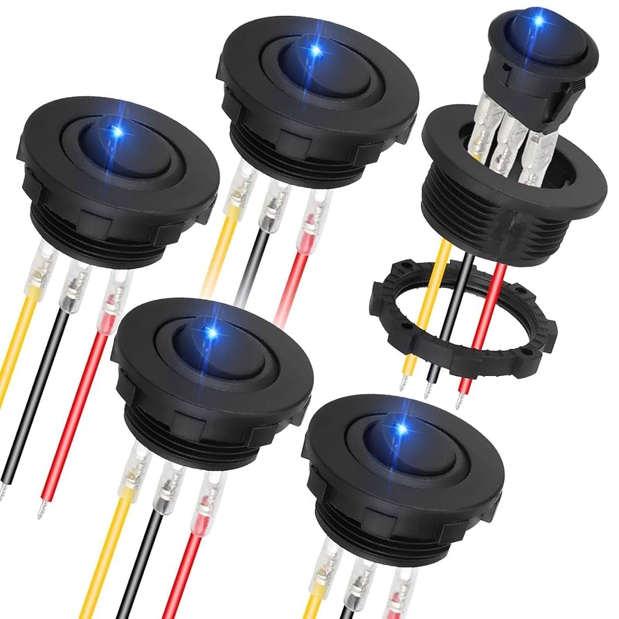 Amazon.com: Linkstyle 5Pcs 12V Rocker Switch, Waterproof 20A
