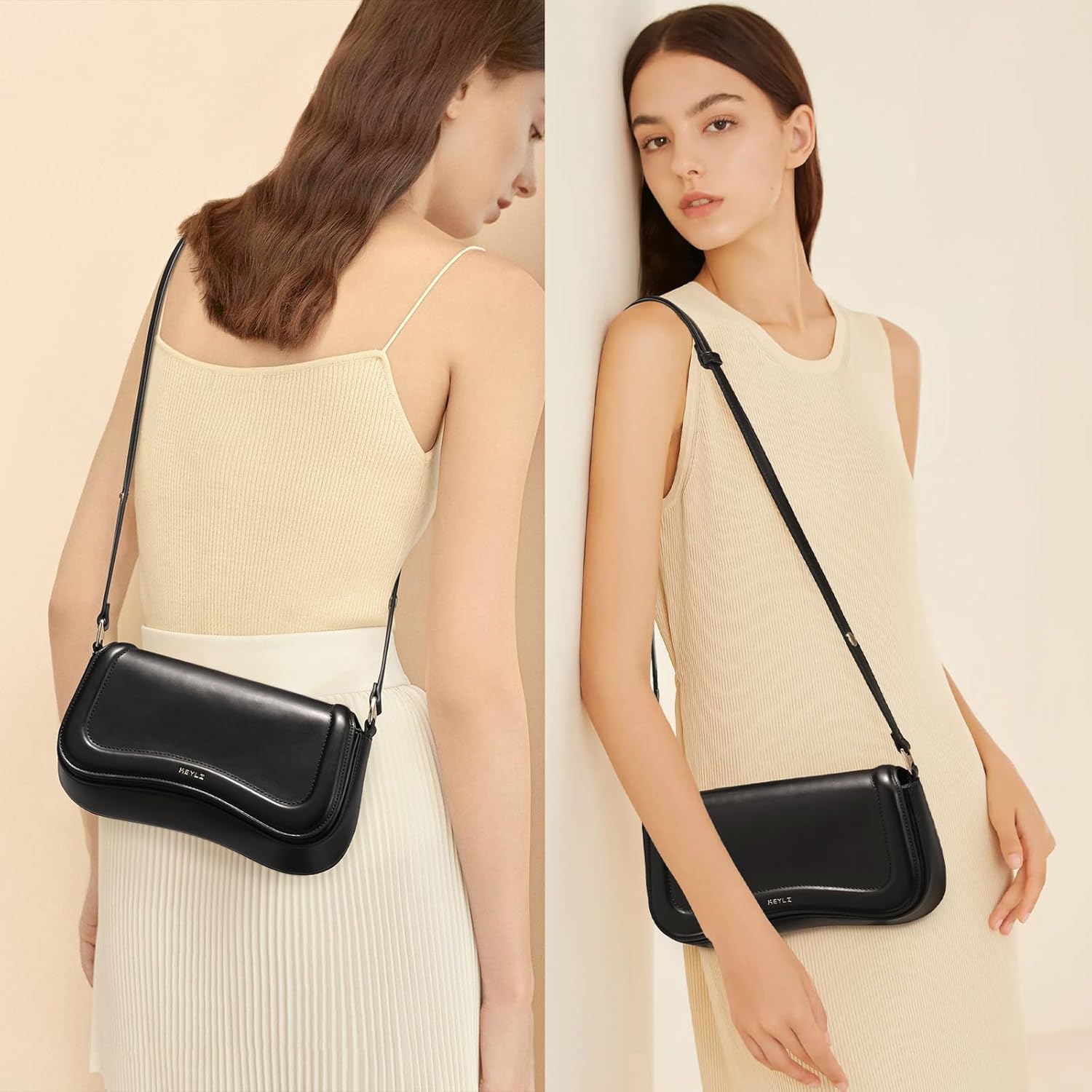 Keyli Shoulder Bag for women Trendy Crossbody Purse Waterproof Leather Small Handbags Clutch Tote Designer Bags | Small, Trendy, Waterproof, Leather, Designer Bags, Small - Image 2