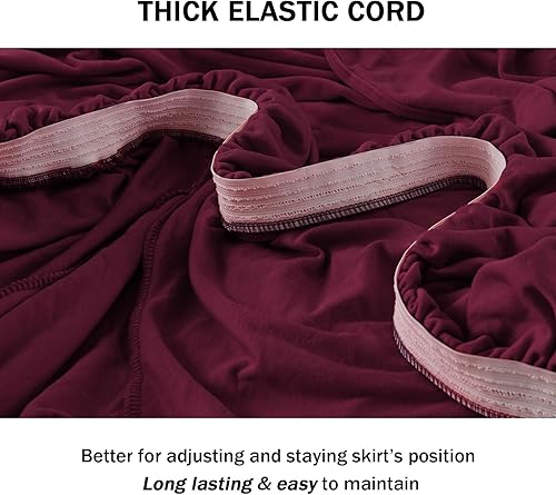 Miniatura 4 de NICEEC Funda para sofá biplaza, súper suave, 1 pieza, color rojo vino, elástica, universal, de elastano, para sala de estar, fácil ajuste, lavable,