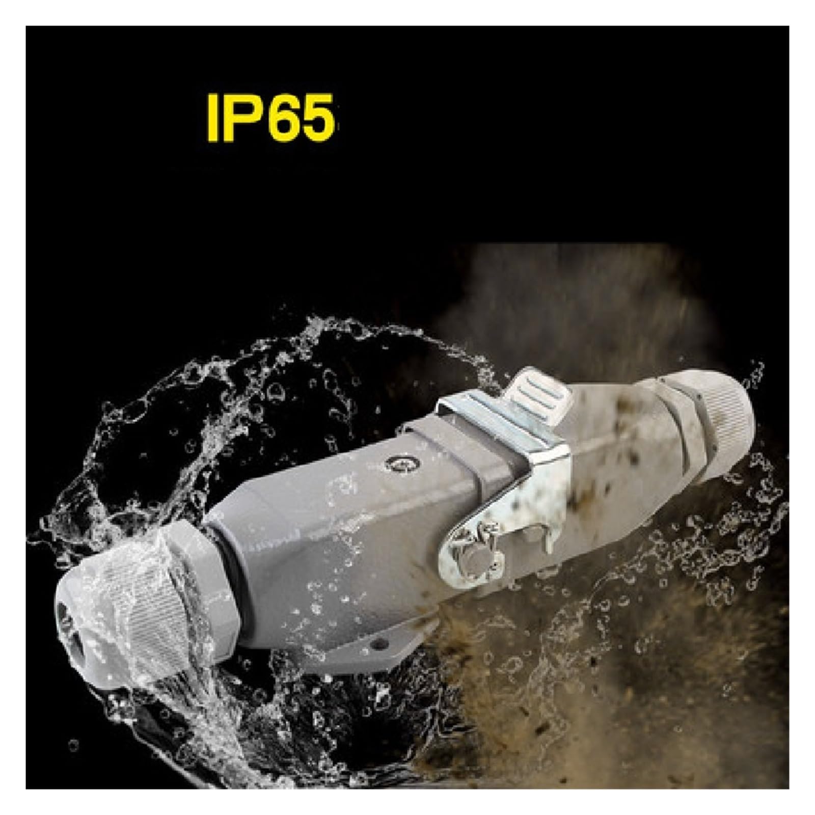 HA-Series Rectangular Industrial Connector 4-8 Pin IP65 Waterproof 10A 16A(Butt Type 6 pins)
