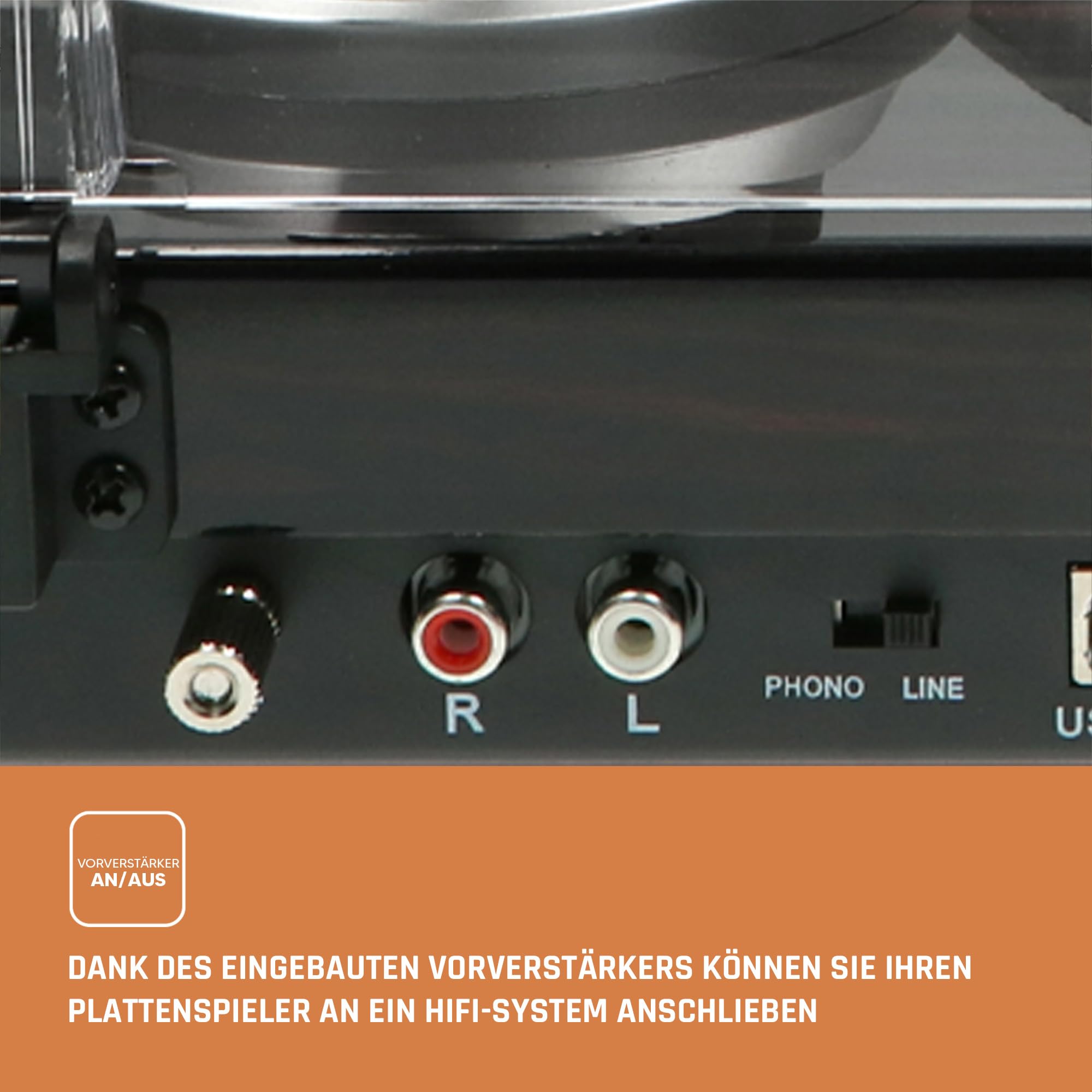 Lenco LBT-188WA - Vinyl Plattenspieler mit Bluetooth Ausgang