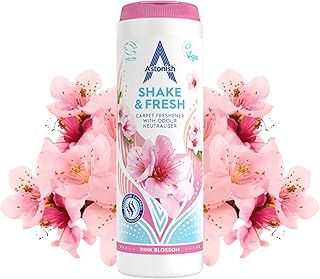 Astonish Shake & Fresh Carpet Freshener, Eliminates Odours, Pink Blossom, 350g