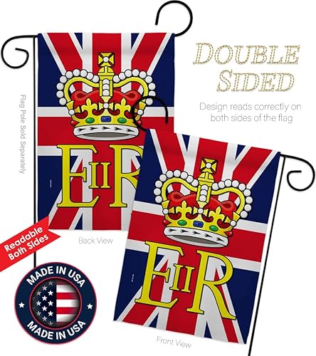 Miniatura 3 de Bandera de jardín Elizabeth Reginal II – Juego de colgador para buzón de correo Sweet Life Sympathy Remembrance Memorial Bereavement Love Support