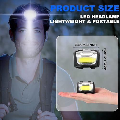 Miniatura 2 de Macarrie Paquete de 18 faros LED IPX4, impermeables, 3 modos, farolillos brillantes, accesorios de campamento para adultos y niños, senderismo,