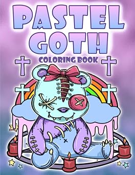 Pastel Goth Coloring Book Diabolical Satanic Cute And Dark Gothic Kawaii Coloring Pages