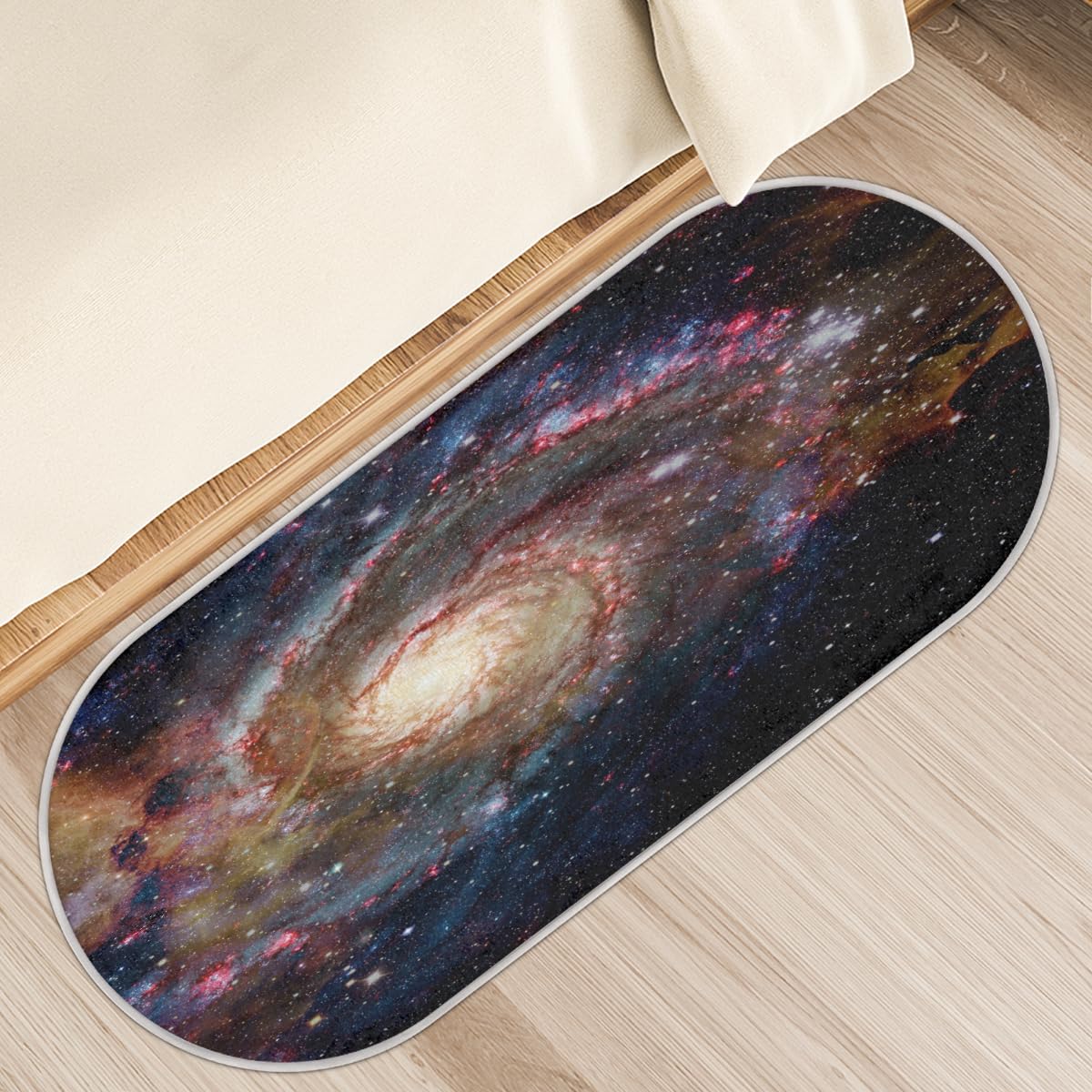 TropicalLife Cosmos galaktyka mgławica dywanik mata 50 x 120 cm, galaktyka długie włosy pogrubione dywaniki do pokoju kuchni domu łazienki wewnątrz antypoślizgowa mata podłogowa dywaniki