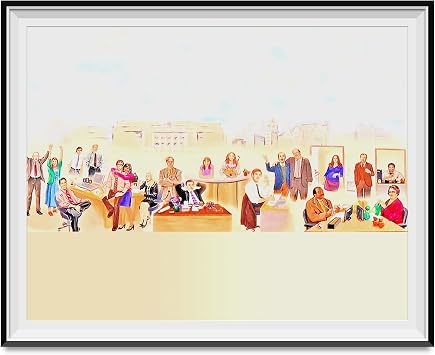 My Party Shirt Pams The History Of Us Mural Painting Poster - 11 x 17