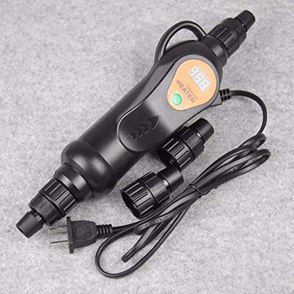 Termostato de Calentador Externo 220 V ~ 240 V Temperatura Ajustable Sumergible para Filtro de Recipiente de Tanque de Peces de Acuario LCD en línea 300 W/500 W (500 W)