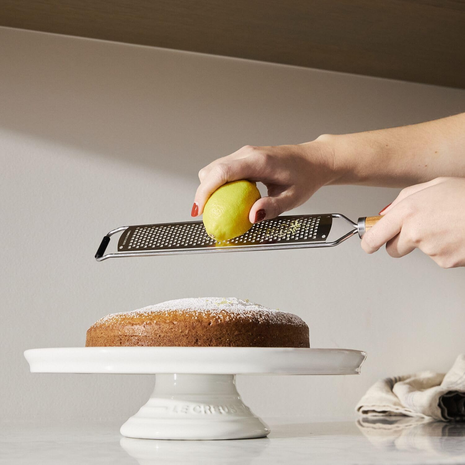 Sur La Table Olivewood Zester, Silver