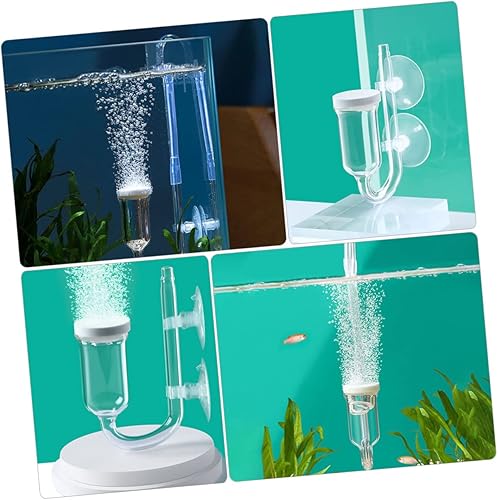 Miniatura 6 de Mipcase Juego de discos de burbujas de oxígeno para acuario, 2 juegos para pecera, fácil de instalar, alta transparencia, adecuado para tanques de