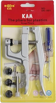 1 Set KAM Snap Pliers Hand-held Pliers Kit for Snaps No-Sew Button Snap Fastener Press Attacher Punch for T3 T5 T8 Snaps