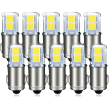 Ruiandsion 3898 BA7S LED Bulb White 12V for Dash Meter Light 10Pcs