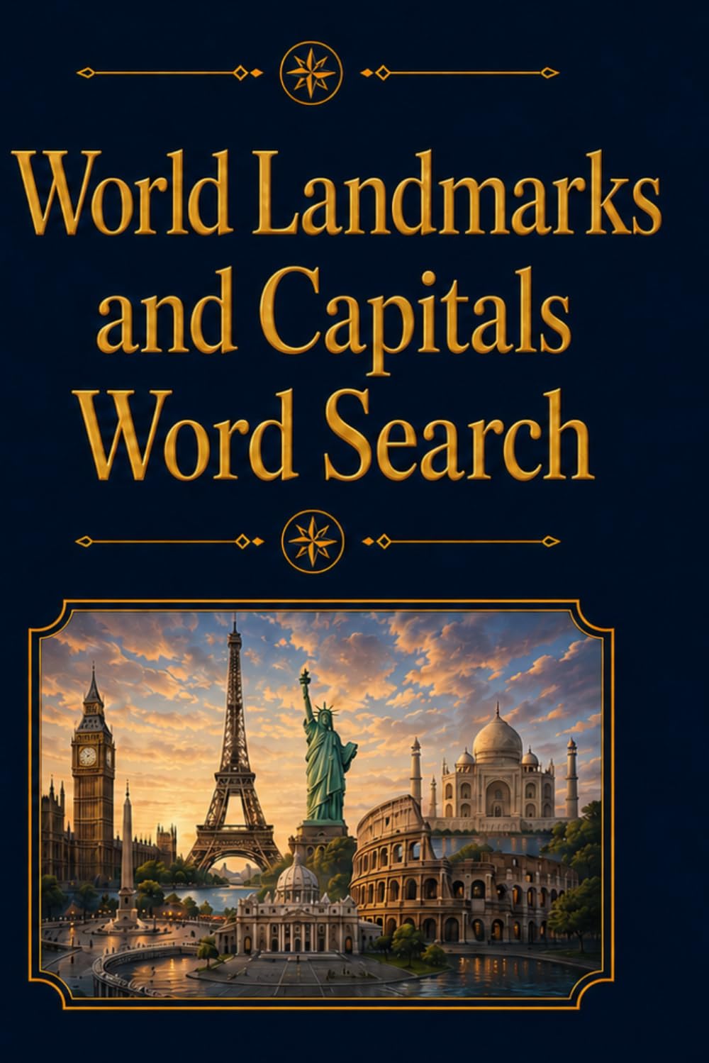 World Landmarks and Capitals Word Search: 60 Word Search Puzzles: 6x9 Inches, 120 Pages | 60 word search Puzzles | Solutions Included|