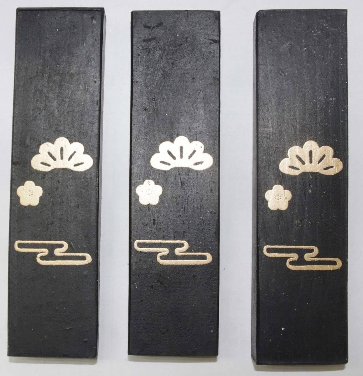 Amazon.co.jp: 書道用墨 固型墨 松煙墨 松風水月 6丁型 3丁セット 墨