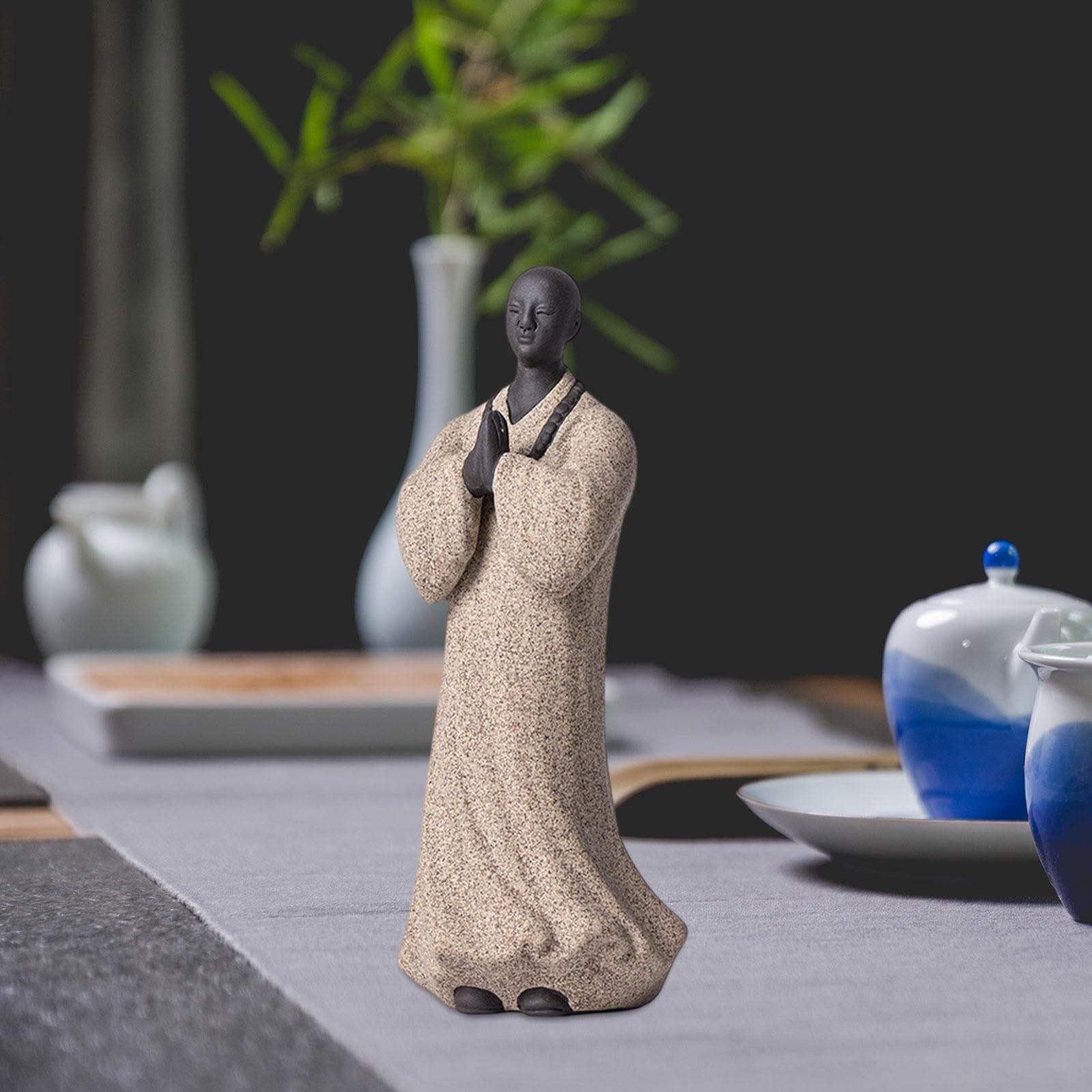 Amazon.co.jp: FLCPJGV 仏像 僧侶 フィギュア 手作り 彫刻 陶器 工芸品