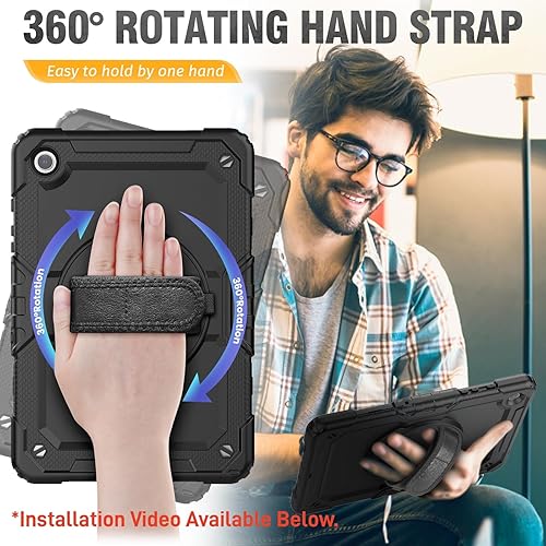 Miniatura 3 de HXCASEAC Funda para Samsung Galaxy Tab A9+ Plus de 11 pulgadas, protectora con protector de pantalla/correa de mano/soporte para bolígrafo,