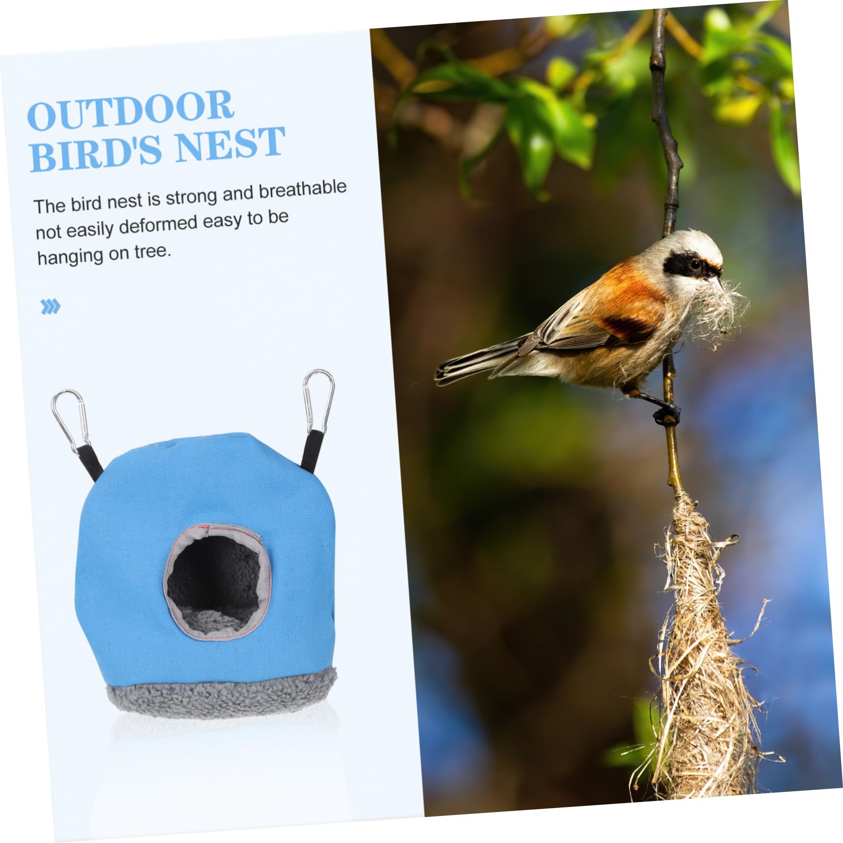 Toddmomy 5pièces Maison Suspendue pour Perruches Nid Décoratif Et Résistant à Usure Accessoire pour Oiseaux Environnement Douillet Et Chaud pour Échapper Aux Prédateurs