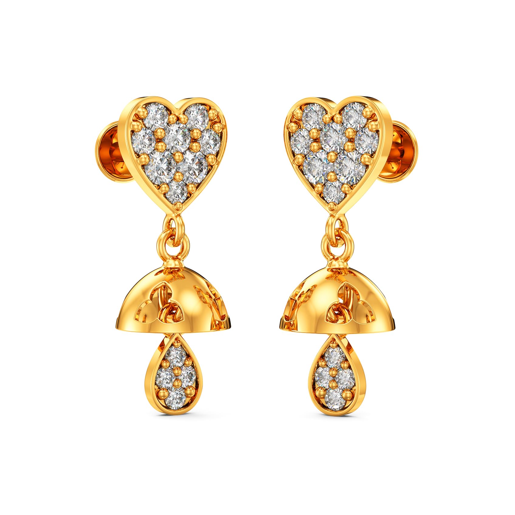22k (916) Purity BIS Certified Cherish Gold Earring For Women-image-37