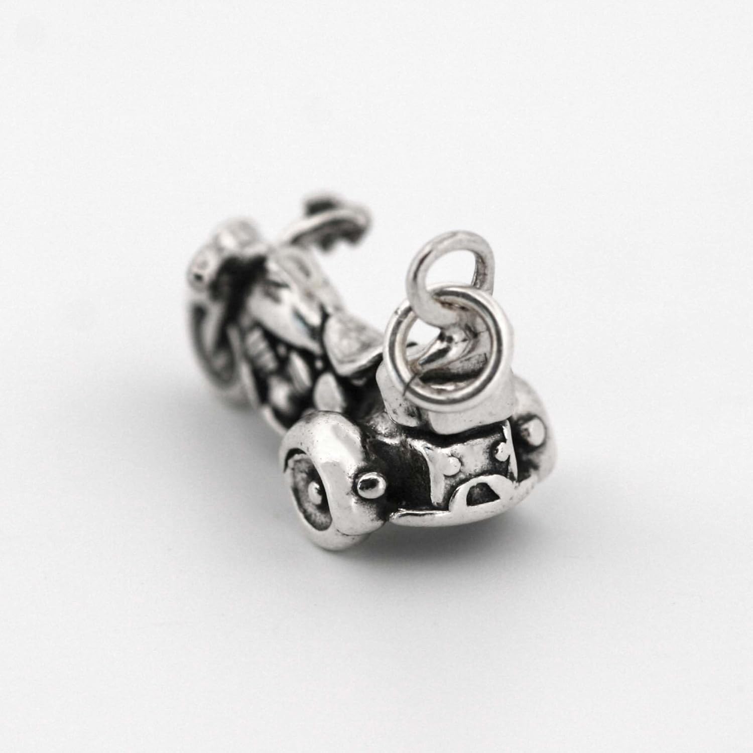 Motorcycle Trike Cruiser Motor Bike 3D 925 Solid Sterling Silver Charm Pendant Bracelet Jewelry Making Supply