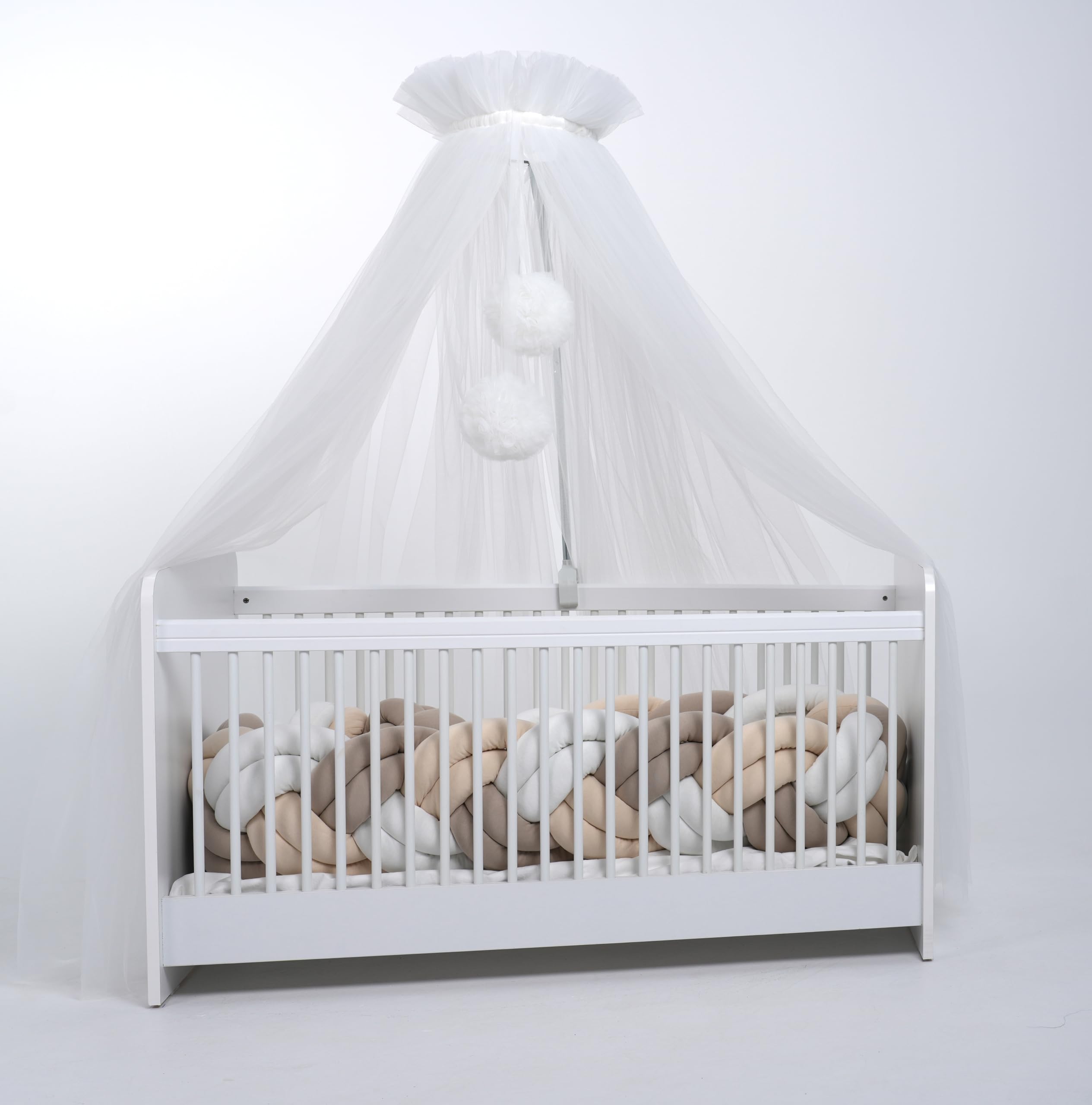 Baby Fancyroom Bedluifel voor babybedje, prinsessen babywieg, muskietennet, bijzettafel luifel, babykamer decoratie, baldakijn voor kinderkamer van premium tule (Lichtgrijs Baby Fancyroom Bedluifel voor babybedje, prinsessen babywieg, muskietennet, bijzettafel luifel, babykamer decoratie, baldakijn voor kinderkamer van premium tule (Lichtgrijs