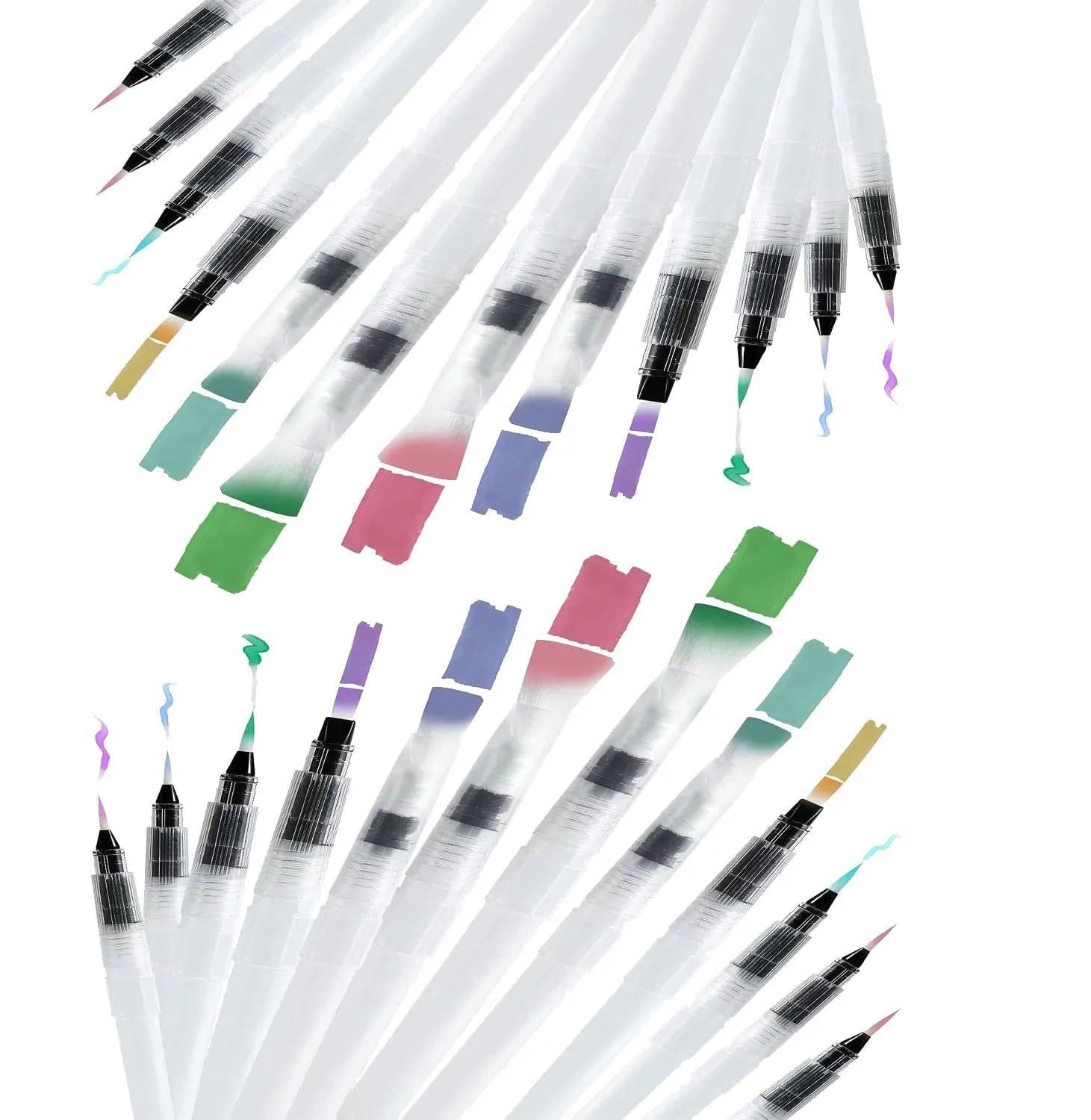 paint brushes 12/24pcs Watercolor Brush Pens, Water Pen Leakproof With Assorted Tips for home(24pcs)
